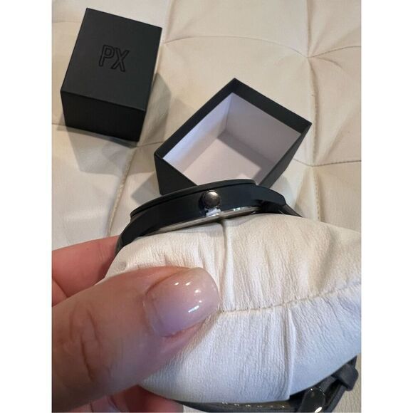 Px Henry Leather Strap Watch dark grey - Picture 4 of 6